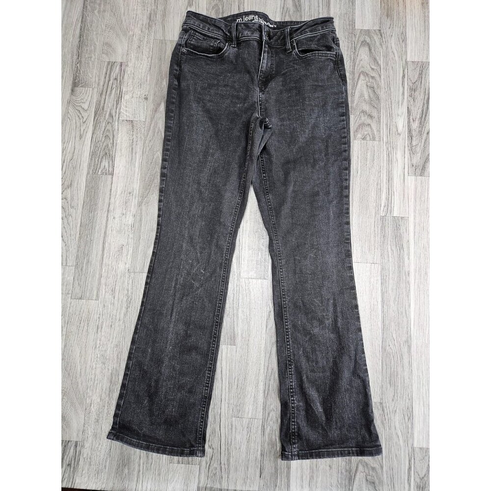 (3/$35) Maurices M Jeans Womens Jeans 10 Black Mid-Rise Bootcut Stretch Denim